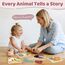 Airlab Montessori Spielzeug Holzpuzzle für Kinder, Holzspielzeug Puzzle ab 1 2 3 Jahre, Baby Steckpuzzle mit Aufbewahrungstasche, 4er-Set Puzzle Lernspielzeug Pädagogisches Spielzeug Geschenk