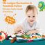 hahaland Baby Spielzeug 0 6 Monate Babybuch 2 Stück,Sensorisches Stoffbuch,Interaktive Bauernhof & Dinosaurier Fühlbuch Knisterbuch,Babyspielzeug ab 0-6 Monate,Weihnachten Geschenk für Neugeborene