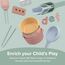 Inspire My Play – 3 x stapelbare Silikonschaufeln – Perfektes Zubehör für Sensory Play Tray – Zubehör für Tuff Tray – Spielzeug für Frühentwicklung – Montessori Lernspielzeug – Natur