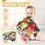 hahaland Baby Spielzeug ab 3 6 Monate Babybuch mit Bauernhof Thema, Sensorisches Stoffbuch, Interaktive Fühlbuch Knisterbuch Babyspielzeug ab 0-6 Monate,Quiet Book Weihnachten Geschenk für Neugeborene