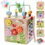 KMTJT Motorikwürfel ab 1 Jahr | Motorikspielzeug ab 1 Jahr | Aktivitätswürfel Steckspiel Holz ab 12 18 Monate Baby | Geschenk Mädchen Jungen | Kinder Montessori Holzspielzeug ab 1 2 3 Jahr (Blau)