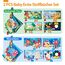 hahaland Baby Spielzeug 0-6 Monate Stoffbuch 2 Stück,Tierschwänze Interaktive Fühlbuch Knisterbuch,Sensorisches Babybuch mit Spiegel Rassel,Weichen Stoff Bücher für Neugeborene Weihnachten Geschenk