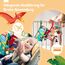 hahaland Baby Spielzeug 0 6 Monate Babybuch 2 Stück,Sensorisches Stoffbuch,Interaktive Bauernhof & Dinosaurier Fühlbuch Knisterbuch,Babyspielzeug ab 0-6 Monate,Weihnachten Geschenk für Neugeborene