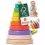 Merle Toys® Stapelturm Holz, 100% FSC-zertifiziertes Holzspielzeug Baby, Stapelturm ab 1 Jahr, Montessori Spielzeug, Stapelspiel ab 1 Jahr, BPA-Frei, Baby Spielzeug aus Holz, 8X Bunte Stapelringe