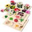 Spielzeug Puzzle ab 1 2 3 Jahre - 3X Set Montessori Holz Steckpuzzle für Kinder ab 4 von QUOKKA - Lernspielzeug für Mädchen and Jungen - Pilze, Blumen, Blätter Lernen