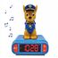 Lexibook - Paw Patrol Wecker mit Nachtlicht und Klingeltönen, Chase-Digitalwecker mit Nachtlicht und Snooze, Uhr, leuchtendes Chase Marshall Hund, Blau/Rot - RL800PALXB