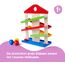Eichhorn 100002025 Kugelbahn-Haus, 4-teilig, bunte Rollbahn aus Holz mit Glocke und drei Kugeln Lindenholz, Motorikspielzeug für Kinder ab 1 Jahr, Größe: 25 x 34 cm