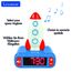 Lexibook, Rocket, Nachtwecker, Sounds und Melodien, LCD-Display mit Hintergrundbeleuchtung, Leuchtanzeige, Schlummerfunktion, Blau, RL800SPC