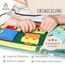 SpielLieb® Montessori Busy Board 3 Jahre - interaktives Activity Board Spielzeug für Kleinkinder - Beschäftigung für Auto & Flugzeug - Ideales Busy Book Geschenk für Entwicklung & Motorik