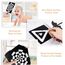 Aolso Sensory Toys Karten, 20pcs Schwarz Weiß Kontrastbuch Baby, Lernkarten Kleinkinder für Visuelle Stimulation und Entwicklung des Gehirns für 0-6 Monate