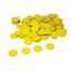 WISSNER Spielchips gelb (100 Stück) aus RE-Plastic® | Zählchips Marker Tokens ø 25 mm