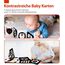 Hahaland Kontrastkarten Baby Spielzeug ab 0 3 6 Monate, 20 Karten, Schwarz Weiß Flash Karten, Kontrast Spielzeug für Neugeborenen, Visual Stimulus Lernkarten, 5.9″x 5.9″