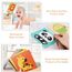 Aolso Sensory Toys Karten, 80pcs Schwarz Weiß Kontrastbuch Baby, Lernkarten Kleinkinder für Visuelle Stimulation und Entwicklung des Gehirns für 0-6 Monate