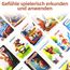 Aolso Gefühlskarten für Kinder, 50 Stück lebendige Emotionsbilder, Deutsch, Emotionskarten für Selbstregulation und EIN gutes Gefühl, Geeignet für Kindergärten, Grundschulen und Familien