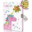 Tagebuch Mädchen mit Schloss, 17,8x13,5cm 80 Linierte Blätter Schüttelbares Pailletten-Einhorn Notizbuch Mädchen Kinder Tagebuch zum Schreiben Teenager Geschenke Mädchen & Jungen 6 7 8 9 10 12 Jahren