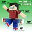 Annexfun Mini Magnetische Bausteine 44 Teile mit 1 Figur im Tragbaren Metallbox - Waldhütte & Straßenbau Set für Kinder, STEM Pädagogisches Lernspielzeug mit Magnetic Blocks für Kinder ab 3+ Jahren