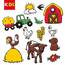 Marabu KiDS Window Color Bauernhof Set, 6 x 25 ml, Fensterfarbe für Kinder, abziehbare Fenstermalfarben, für Glas, Bastel- & Kreativset zum Malen, 0306000000006