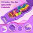 Euclidean Cube Freundschaftsarmband Selber Machen, Armbänder Selber Machen Wal geformt DIY Schmuckbastelsets Handwerk für Mädchen im Alter von 6, Armbänder Selber Machen Kinder-Bastelsets (Lila)