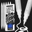 Artistro 5 Weiße Acrylstifte – Dual Tip (Pinsel & Fein) Marker für Stoff, Leinwand, Stein, Glas, Holz – Kalligrafie, Scrapbooking Zubehör, DIY & Geschenk für Kinder und Jugendliche – Kunstset