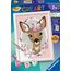 Ravensburger CreArt 28983 - Süßes REH - Malen nach Zahlen Kinder ab 7 - Malset mit Rahmen, Pinsel und Acrylfarben - DIY Set Kinder - Geschenk Mädchen und Junge 7 Jahre, mit Glitzer