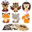 LAMEK 12 Herbst Tier Bastelsets für Kinder Herbst Kreativsets zum Basteln Kreative Kunsthandwerk Bastelhandwerk mit Moosgummi Aufkleber für Jungen Mädchen Herbstszeit Thanksgiving Geburtstag