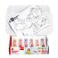 Marabu 0306000000003 - Kids Window Color Winter mit 6 x 25 ml Farbe, Malvorlage A3 mit 35 Motiven und Folie A4, Fenstermalfarbe auf Wasserbasis, geeignet für Glas, Spiegel, Fliesen und Folie