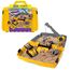 Kinetic Sand Baustellen Koffer - mit 907 g original kinetischem Sand aus Schweden, erfüllt alle gesetzlichen Anforderungen, mit Fahrzeug und Zubehör für Indoor-Sandspiel, für Kinder ab 3 Jahren