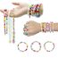 WONDERFORU Perlen zum auffädeln Kinder Schmuck Schnurset, DIY Freundschaftsarmbänder Halsketten Kunsthandwerks-Set für Mädchen Kinder, 24 Farben (perlen zum auffädeln)