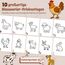 DazSpirit Prickelnadel Set Kinder, Komplettes Prickelset Kinder ab 4 mit 2 Prickelfilz, 2 Prickelnadel & 10 Stickbilder, Entwickelt für Kleine Hände, Prickeln Kit für Kreative Projekte (Nutztiere)