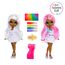 Rainbow High Air Brush & Create - 1 DIY Modepuppe mit Airbrush Market Kit, Abwaschbaren Regenbogen-Filzstiften Langen Haaren, Grauen Augen, Kreatives Spiel für Kinder von 4 bis 12+