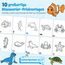 DazSpirit Prickelnadel Set Kinder, Komplettes Prickelset Kinder ab 4 mit 2 Prickelfilz, 2 Prickelnadel & 10 Stickbilder, Entwickelt für Kleine Hände,Prickeln Kit für Kreative Projekte(Unter dem Meer)