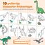 DazSpirit Prickelnadel Set Kinder, Komplettes Prickelset Kinder ab 4 mit 2 Prickelfilz, 2 Prickelnadel & 10 Stickbilder, Entwickelt für Kleine Hände, Prickeln Kit für Kreative Projekte (Dinosaurier)