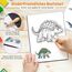 DazSpirit Prickelnadel Set Kinder, Komplettes Prickelset Kinder ab 4 mit 2 Prickelfilz, 2 Prickelnadel & 10 Stickbilder, Entwickelt für Kleine Hände, Prickeln Kit für Kreative Projekte (Dinosaurier)