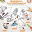 DazSpirit Prickelnadel Set Kinder, Komplettes Prickelset Kinder ab 4 mit 2 Prickelfilz, 2 Prickelnadel & 10 Stickbilder, Entwickelt für Kleine Hände, Prickeln Kit für Kreative Projekte (Transport)