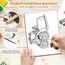 DazSpirit Prickelnadel Set Kinder, Komplettes Prickelset Kinder ab 4 mit 2 Prickelfilz, 2 Prickelnadel & 10 Stickbilder, Entwickelt für Kleine Hände, Prickeln Kit für Kreative Projekte (Transport)