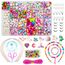 WONDERFORU Perlen zum auffädeln Kinder Schmuck Schnurset, DIY Freundschaftsarmbänder Halsketten Kunsthandwerks-Set für Mädchen Kinder, 24 Farben (perlen zum auffädeln)