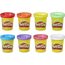 Play-Doh Rainbow Pack 8 x 56g Dosen, Bastel-Set mit hochwertiger Knetmasse in 8 fröhlichen Farben, fördert die Feinmotorik und das Gestalten, kreatives für Kinder ab 2 Jahren