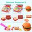 Knetwerkzeug für Kinder, 41 Stück Knete mit Zubehör Creation Frühstück Burger & Pasta, Formen Rollen Nudelholz, Knetmatte mit Aufbewahrungstasche, Teig Spielzeug Geschenk für Jungen Mädchen