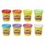 Play-Doh Rainbow Pack 8 x 56g Dosen, Bastel-Set mit hochwertiger Knetmasse in 8 fröhlichen Farben, fördert die Feinmotorik und das Gestalten, kreatives für Kinder ab 2 Jahren
