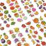 Vicloon 3D Aufkleber, 24 Blätter 330+ Verschiedene 3D Stickers Geschwollene, Aufkleber Einschließlich Herzen, Früchte und Mehr