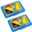 Idena 68125 - Knetebox mit 20 Stangen bunter Knete, in blauer Aufbewahrungsbox, lustiger Knetspaß für Kinder, Blau (Doppelpack)