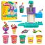 Play-Doh Bunte Regenbogen Eismaschine, 2 x 56g einfarbig & 3 x 56g zweifarbig, Spielküchen-Set mit Zubehör, kreatives Spielen für Kinder ab 3 Jahren