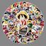 LYLSDSB 106 Stück One Piece Stickers Japanische Cartoon Anime Aufkleber Vinyl Stickers für Laptop Water Bottle Fahrrad iPhone Computer Skateboard Bumper Motorrad Gepäck