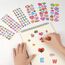 Vicloon 3D Aufkleber, 24 Blätter 550+ Verschiedene 3D Stickers Geschwollene, Aufkleber Einschließlich Zahlen, Buchstaben, Herzen und Mehr