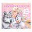 Depesche 12072 TOPModel Iceworld Create your Fantasy Friend - Mal- und Stickerbuch mit 24 Seiten zum Gestalten fantastischer Wesen, Malheft mit Stickerbogen und Spiralbindung