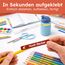 melu kids® Namensaufkleber Kinder für Schule & Kita (150 Stück) - Personalisierte Aufkleber mit Namen für Stifte und alle Schulsachen - Wasserfest in Spülmaschine (Rot)