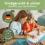 melu kids® Namensaufkleber Kinder für Schule & Kita (75 Stück) - Personalisierte Aufkleber mit Namen für Stifte und alle Schulsachen - Wasserfest in Spülmaschine (Aqua)