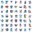 100 Stück Stitch Aufkleber für Laptop, Stoßstange, Skateboard, Wasserflaschen, Computer, Telefon, Gitarre, Cartoon-Aufkleber für Kinder, Teenager und Erwachsene