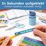 melu kids® Namensaufkleber Kinder für Schule & Kita (150 Stück) - Personalisierte Aufkleber mit Namen für Stifte und alle Schulsachen - Wasserfest in Spülmaschine (Aqua)