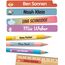melu kids® Namensaufkleber Kinder für Schule & Kita (75 Stück) - Personalisierte Aufkleber mit Namen für Stifte und alle Schulsachen - Wasserfest in Spülmaschine (Bunter Mix)